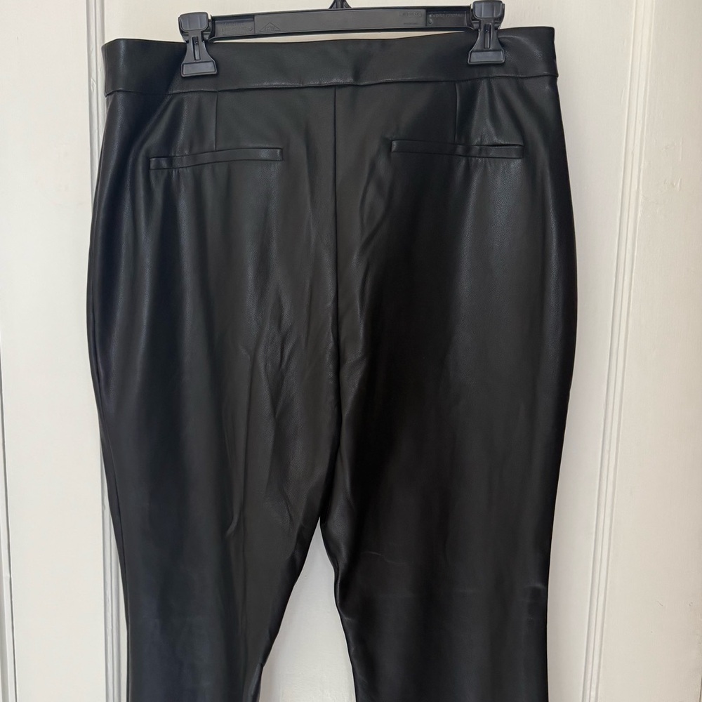 BCBG Black Faux Leather Trousers